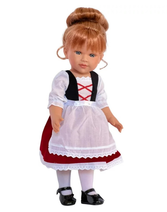 Velvet Little Red Riding Hood Outfit Compatible with American Girl Dolls 18 Inch Doll Clothes 