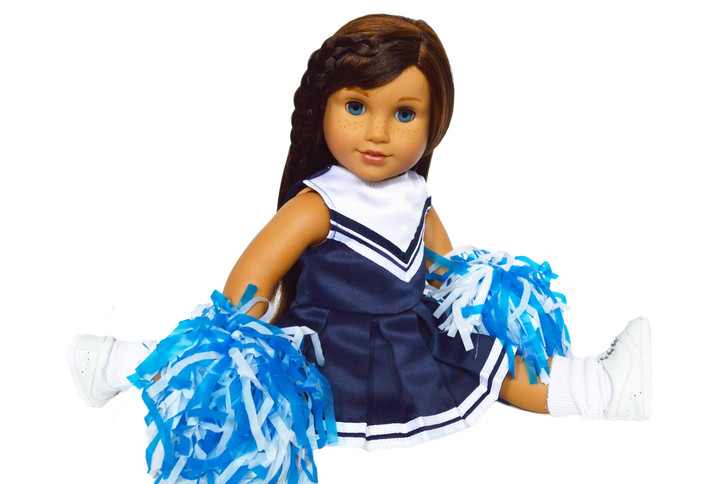 Blue and White Cheerleading Outfit for 18-Inch Dolls