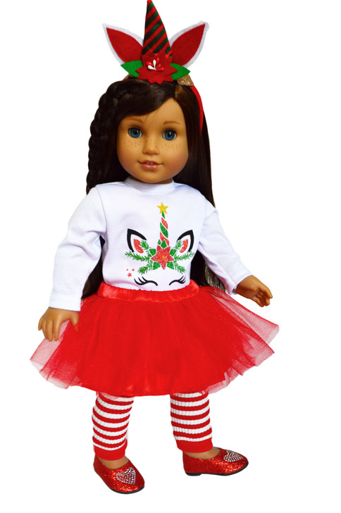 Christmas dress for 18 inch doll