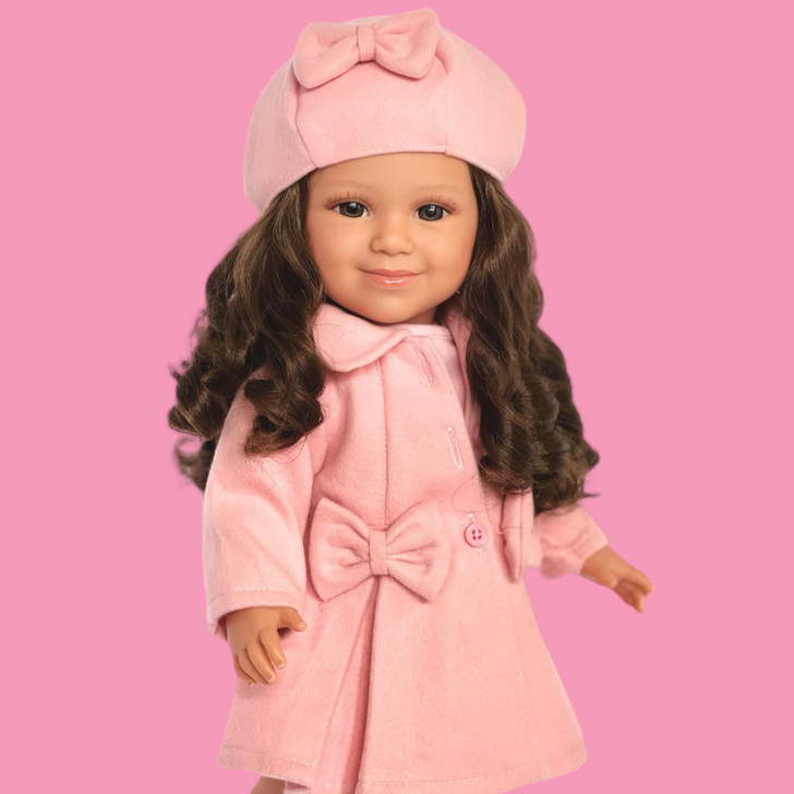 Pastel Pink Winter Coat for 18 Inch Dolls