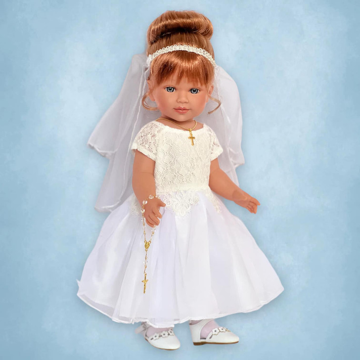 2021 Lace Top Communion Gown Allegra with Accessories Fits 18" Dolls