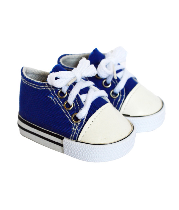 Blue Denim Canvas Tennis Shoes Fits 18 Inch American Girl Dolls