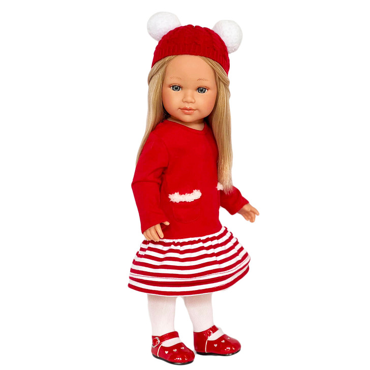 Winter Wonderland Doll Dress and Hat Set - Fits 18" Kennedy and Friends Dolls and other 18 inch dolls