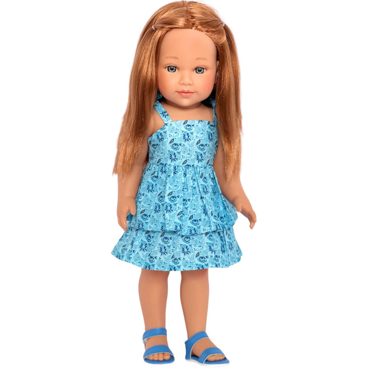 18 Inch Doll Clothes-Stylish and Breezy Blue Summer Sun Dress for 18 Inch Kennedy and Friends Dolls