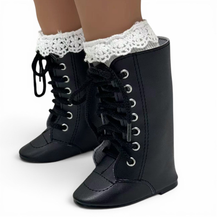 My Brittany's® Victorian Lace-Up Historical Doll Boots with Lace Socks – Fits 18 Inch Dolls