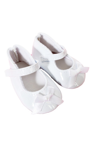 Black Mary Jane Shoes with Bow made for 18 inch American Girl Doll Clothes