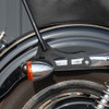 Sportster Bolt On Sissy Bar With Stock Blinkers - 1994-2003 - Tall - Black - detail of mounting brackets