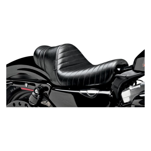 Le Pera Stubs Spoiler Seat Sportster Black/Black 2004-2017 Throttle Addiction