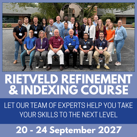 Rietveld Refinement & Indexing Course - 20 - 24 September 2027