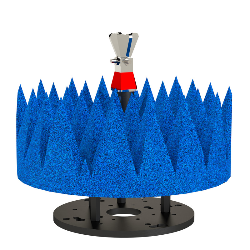 5.0 GHz to 50.0 GHz Quad Ridge Horn Antenna-isometric view