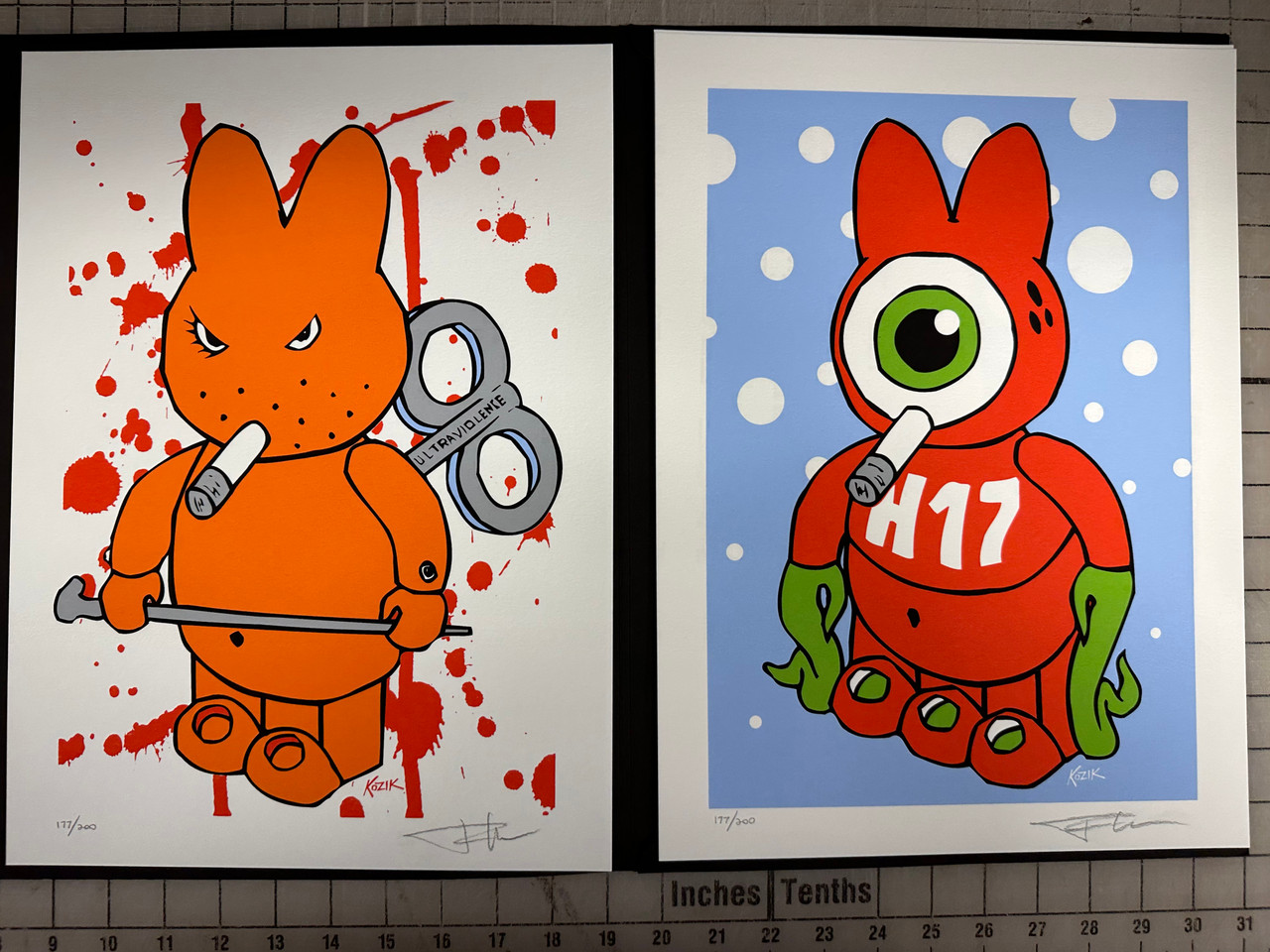 Kozik Fine Art Portfolio Silkscreen Art Print Set