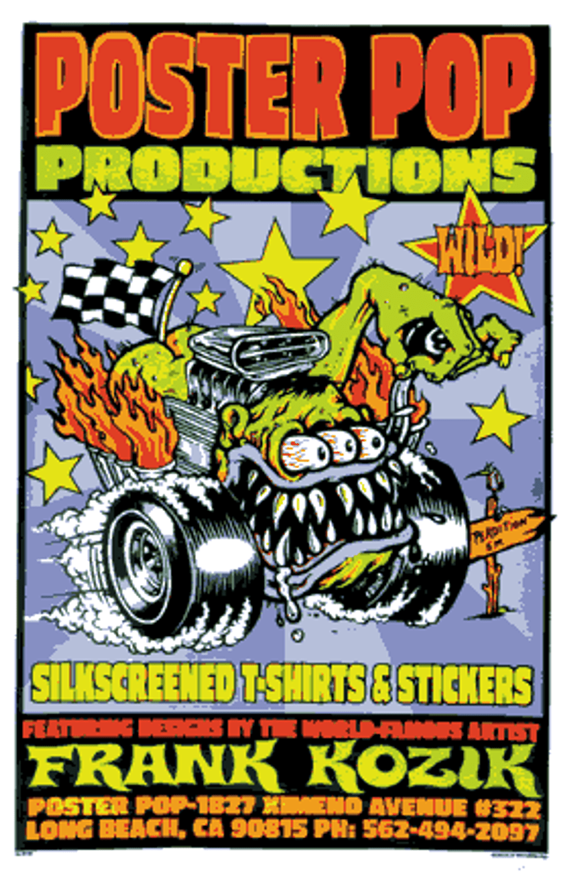 Poster Pop Silkscreen Kozik 1997 Promotional Poster