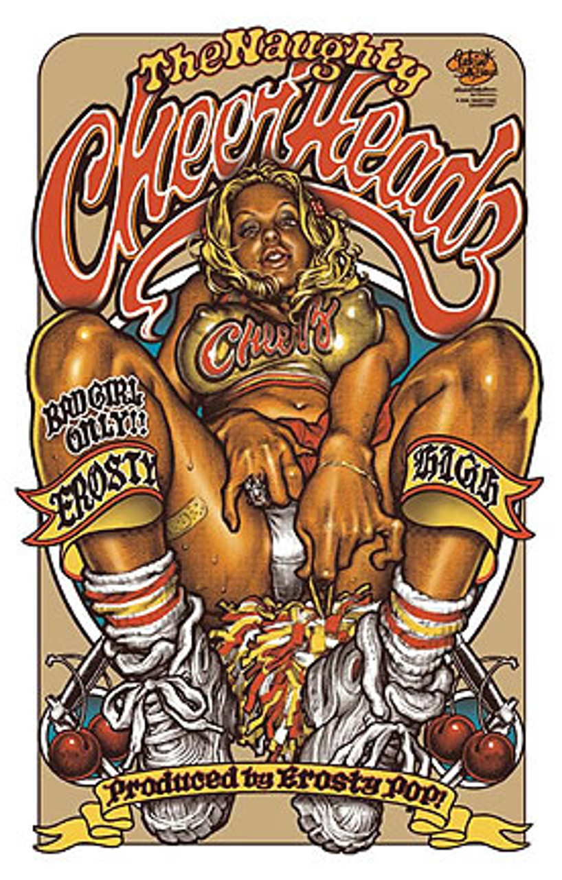 Rockin Jelly Bean Naughty Cheer Headz Silkscreen Poster