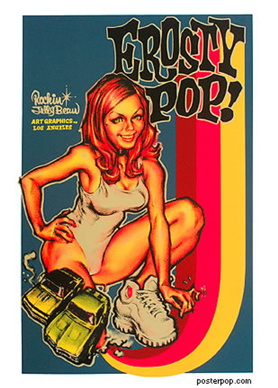 Rockin' Jelly Bean 2002 Erosty Pop Race Queen Silkscreen Poster