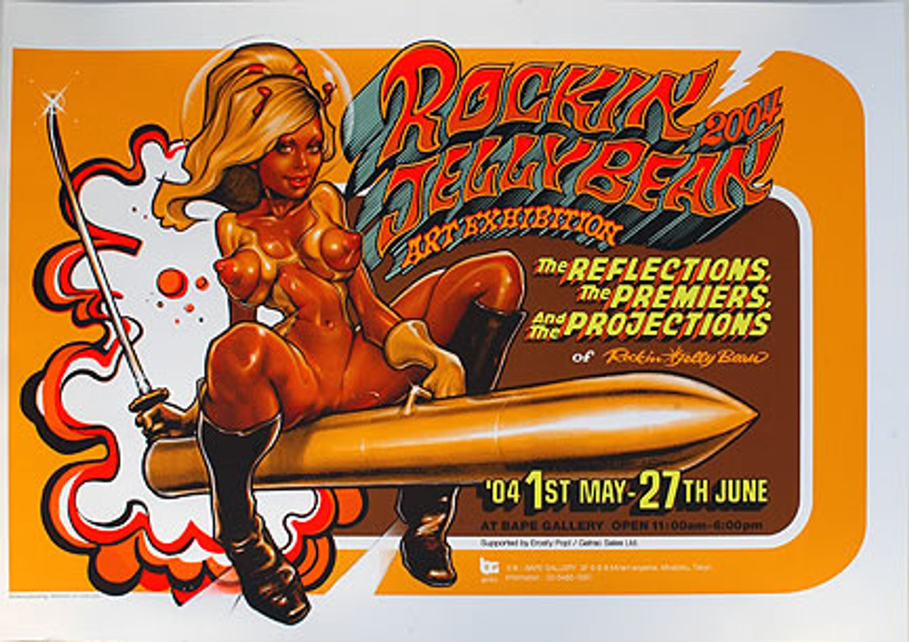 Rockin JellyBean Bape Gallery Japan 2004 Art Show Silkscreen Poster