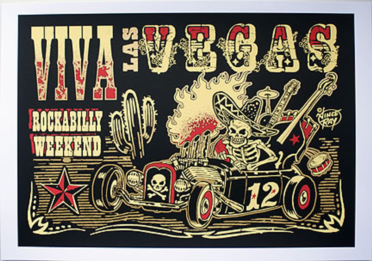 VLV12VR Vince Ray Viva Las Vegas 12 Silkscreen Poster 2009