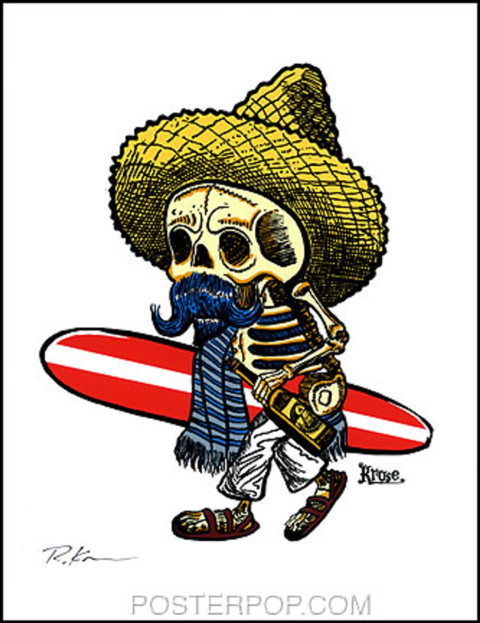 SURFING SKELETON Tshirt clip art  TshirtFactory