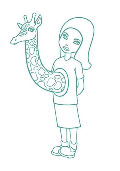Tara McPherson Giraffe Girl Silkscreen Art Print Image