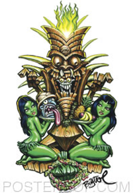 BigToe Zombie Tiki Sticker Image