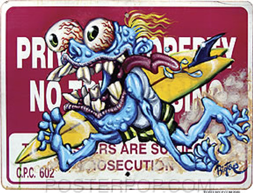 BigToe No Trespassing Sticker Image