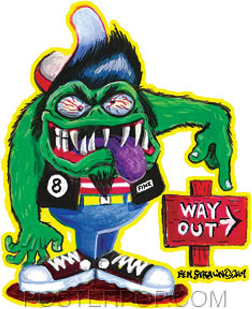 Von Strawn Way Out Sticker Image