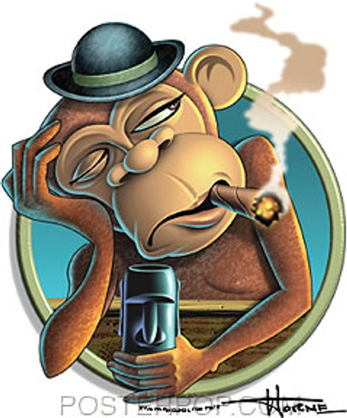 Doug Horne Sad Monkey Sticker Image
