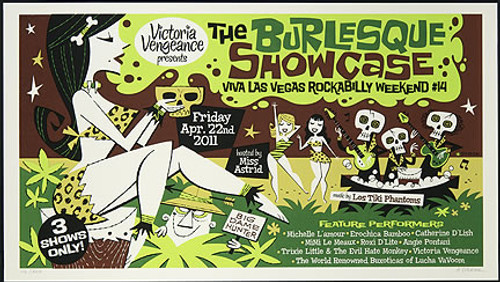 Derek Yaniger VLV14 2011 Burlesque Silkscreen Poster Image