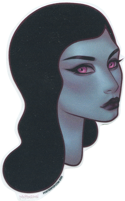 TMS71 Tara McPherson Blue Lady Sticker