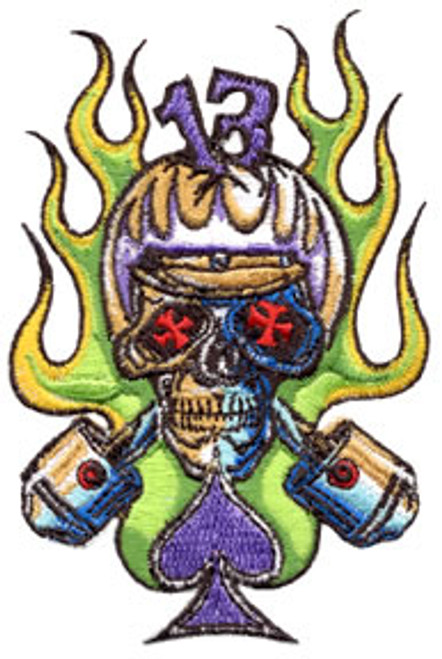 Von Franco Cycle Skull Patch Image