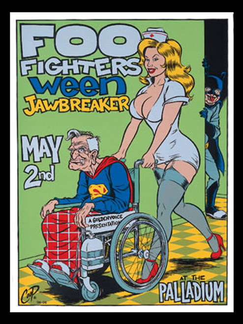 Coop Foo Fighters, Ween Silkscreen Concert Poster 1996 Image