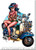 BigToe Lambretta Luau Fridge Magnet Image White