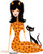 Shag Leopard Girl Sticker, Shag Cat, Sexy, Leopard Skin, Leotard Image