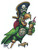 BigToe Party Pirate Parrot Sticker, Rum, Tiki Mug, Pegleg