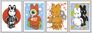 Kozik Fine Art Portfolio Silkscreen Art Print Set Image - All 4 Prints