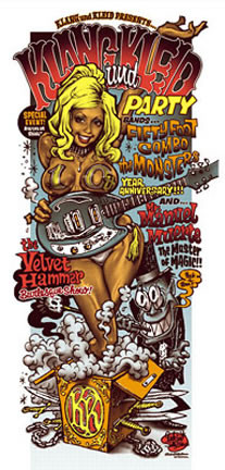 Rockin Jelly Bean Klang Und Kleid Burlesque Silkscreen Poster