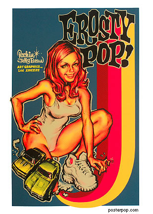 Rockin' Jelly Bean 2002 Erosty Pop Race Queen Silkscreen Poster