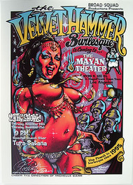 Rockin JellyBean Velvet Hammer Signed Silkscreen Poster Image