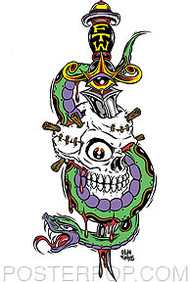 Forbes Skull N Snake Sticker Image