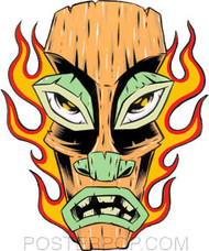 Forbes Flaming Tiki Sticker Image