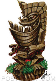 BigToe Haole Ku Tiki Sticker Image