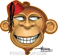 Doug Horne Happy Monkey Sticker Image