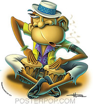 Doug Horne Bongo Monkey Sticker Image