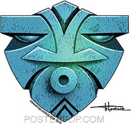 Doug Horne Blue Mask Sticker Image