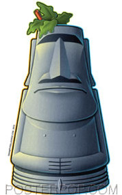 Doug Horne Moai Tiki Mug Sticker Image