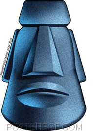 Doug Horne Moai Tiki Sticker Image