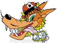 Kozik Lucky Wolf Sticker Image