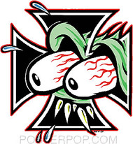 Kozik Eyes Cross Sticker Image