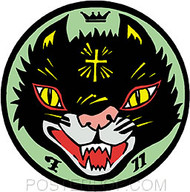 Kozik Cult Cat Sticker Image