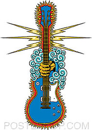 Almera Gods Guitar Sticker Image