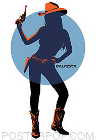 Almera Cowgirl Sticker Image